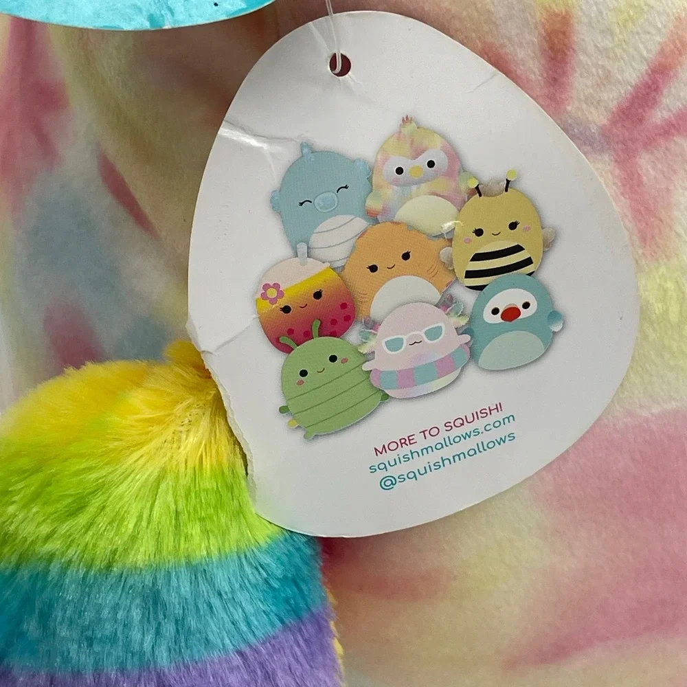 NWT Squishmallows S11-1329 11 Inch Multicolor Toucan Carmella Tie Dye Plush